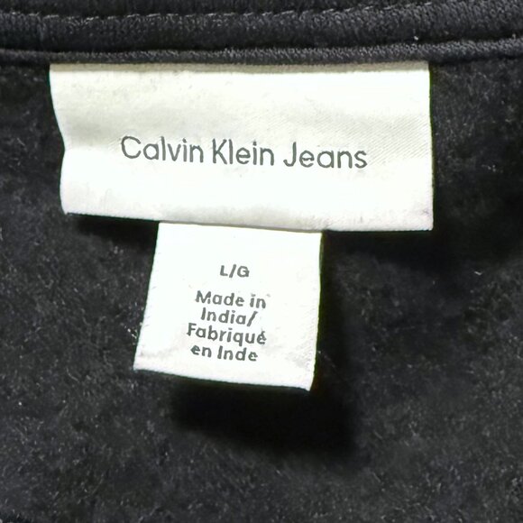 Calvin Klein Archive Logo Fleece Quarter Zip Polo Sweatshirt - Picture 7 of 9